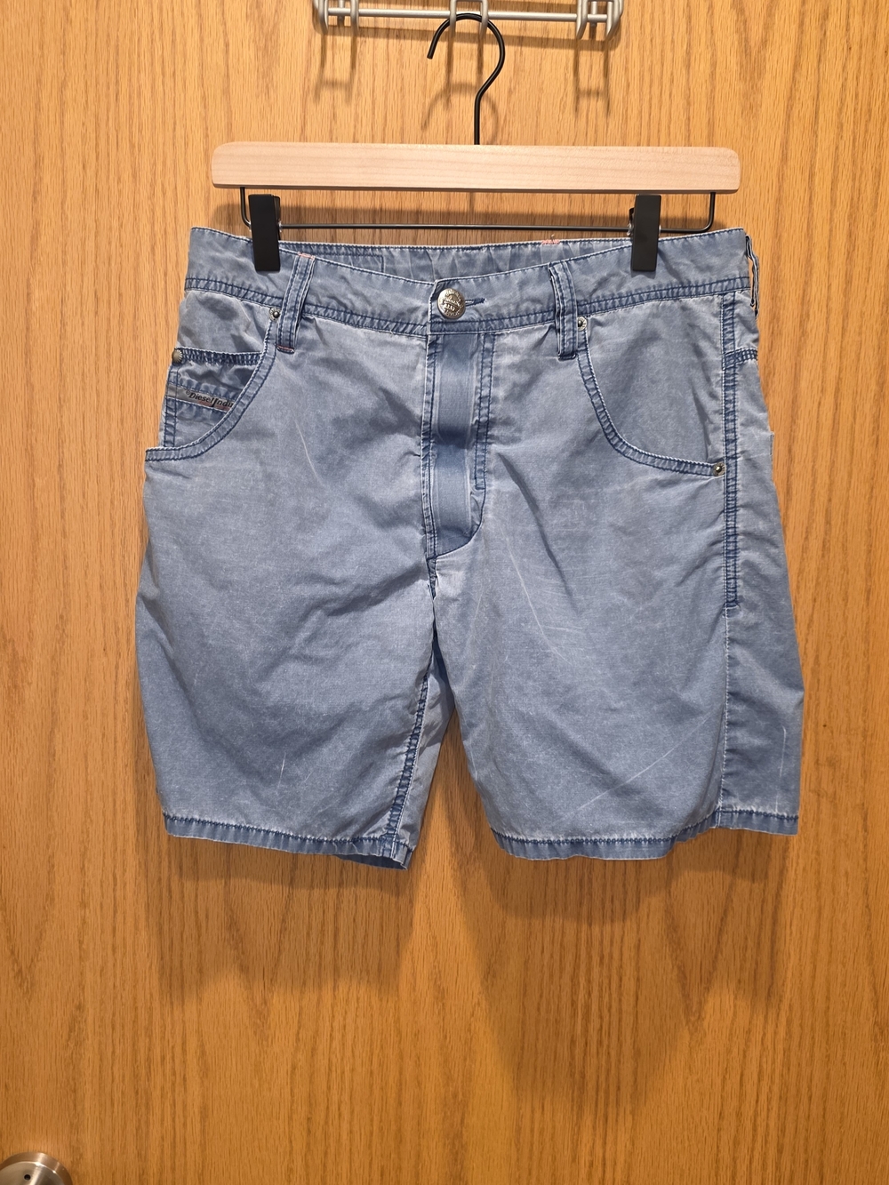 Vintage Diesel Light Blue Men’s Hybrid Shorts - Casual Everyday Style